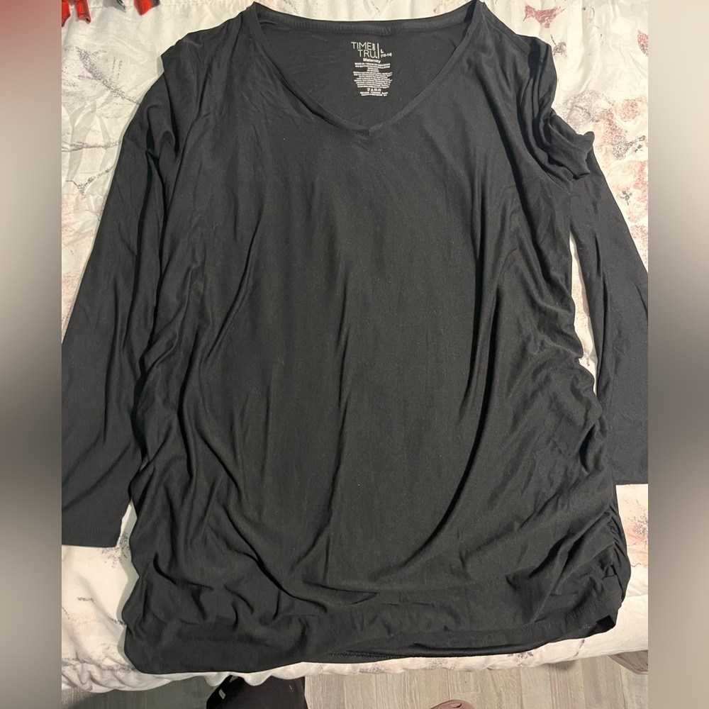 Black maternity shirt